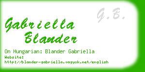 gabriella blander business card